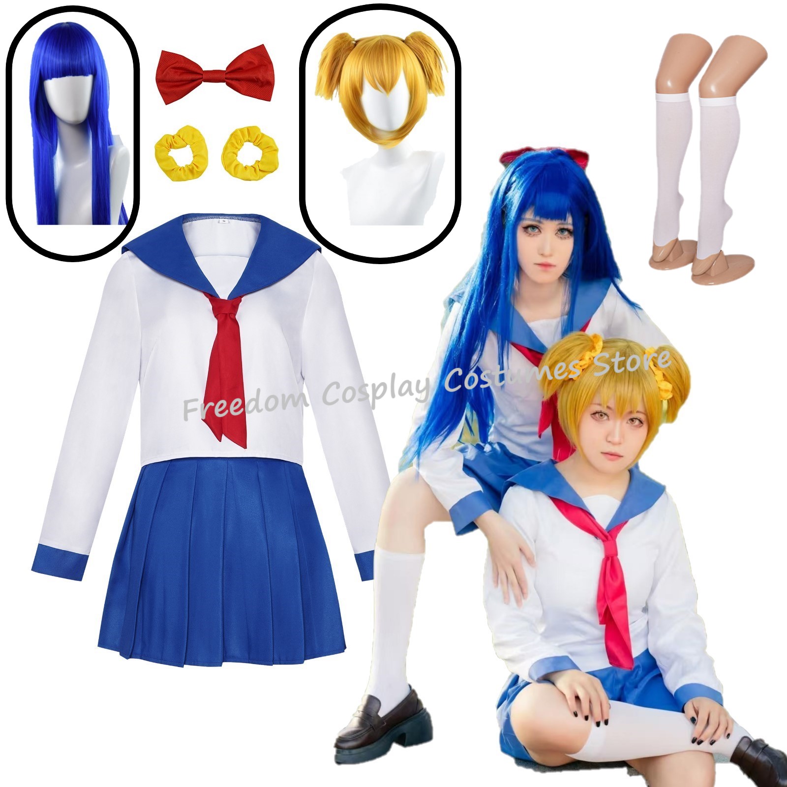 Formal Skirt - Pop Takımı Epic Popuko Pipimi Cosplay