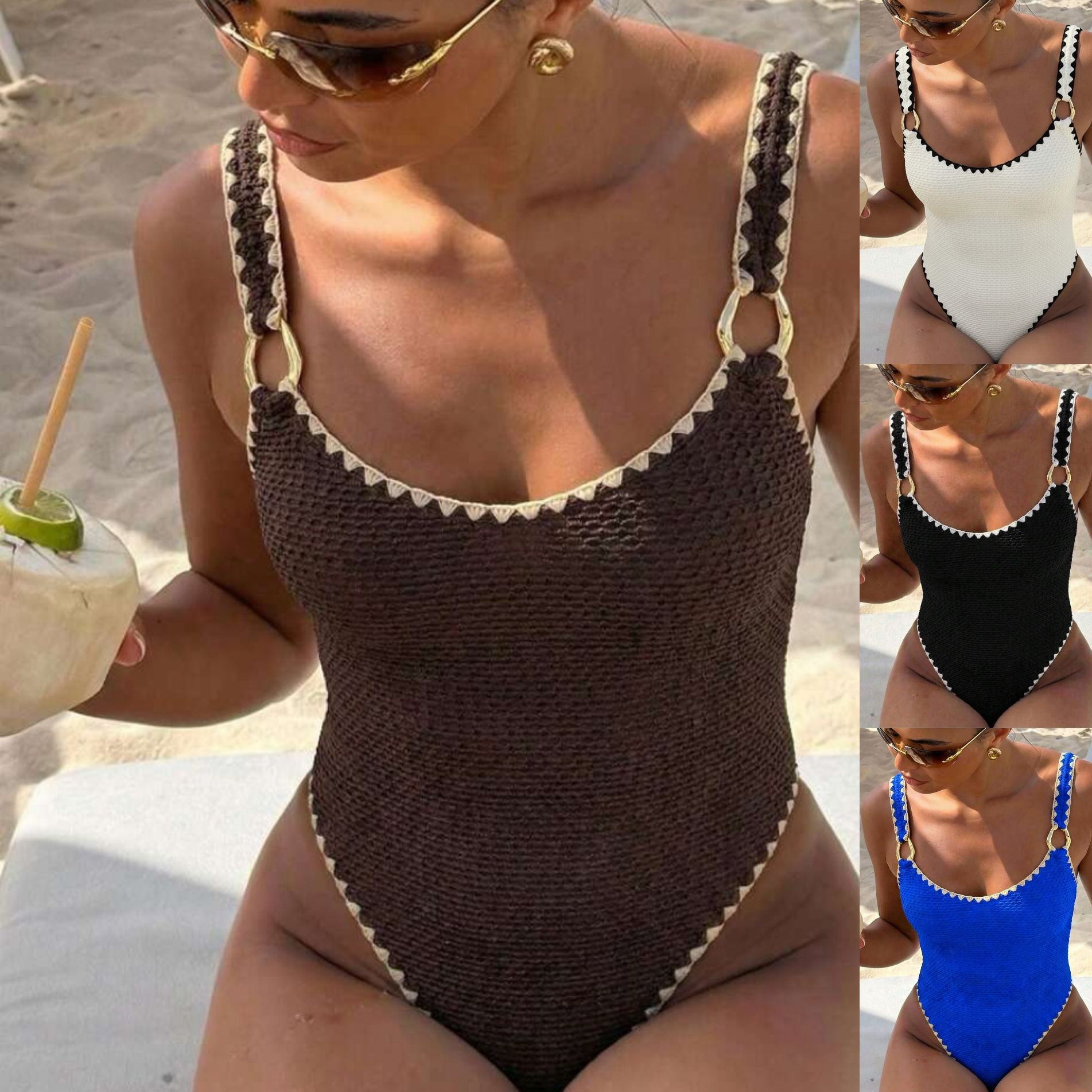 Womens Suit - Kadın Mayo Mayo Kolsuz Düz Renk