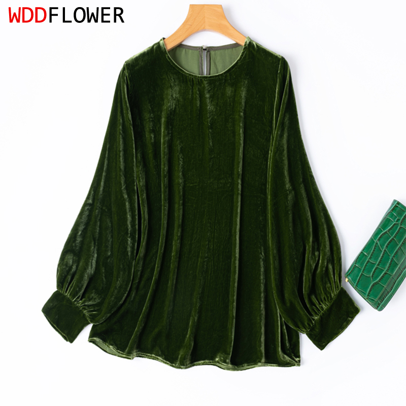 Silk Blouse - Kadın İpek Kadife Bluz %100 Dut