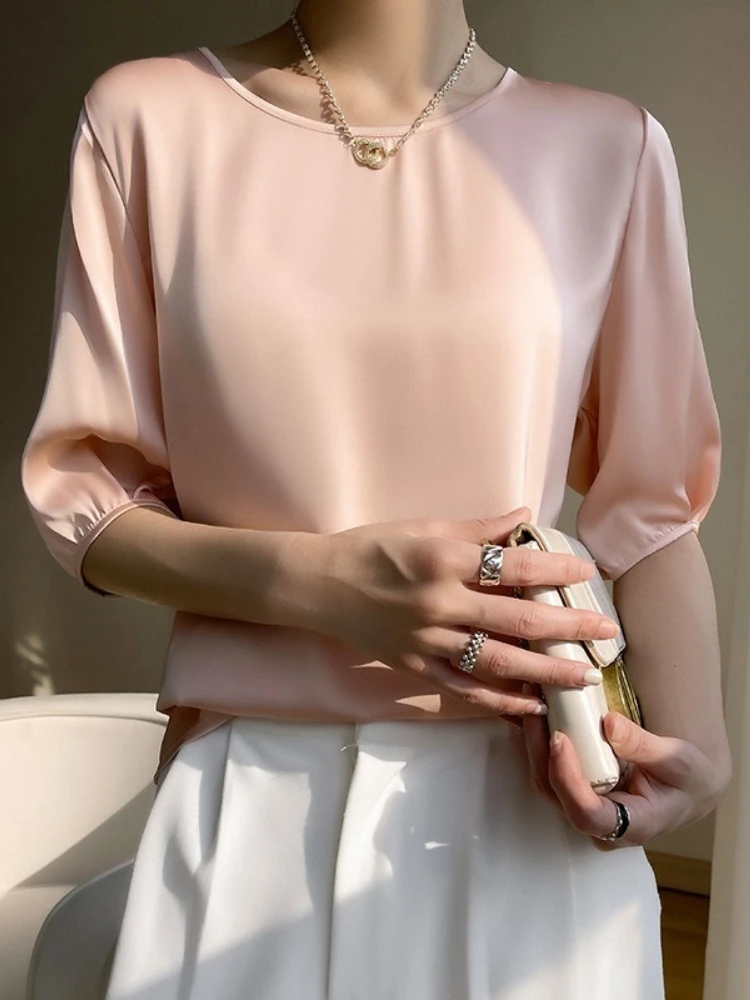 Silk Blouse - Yeni Yazlık İpek Kadın Bluzları, Şık
