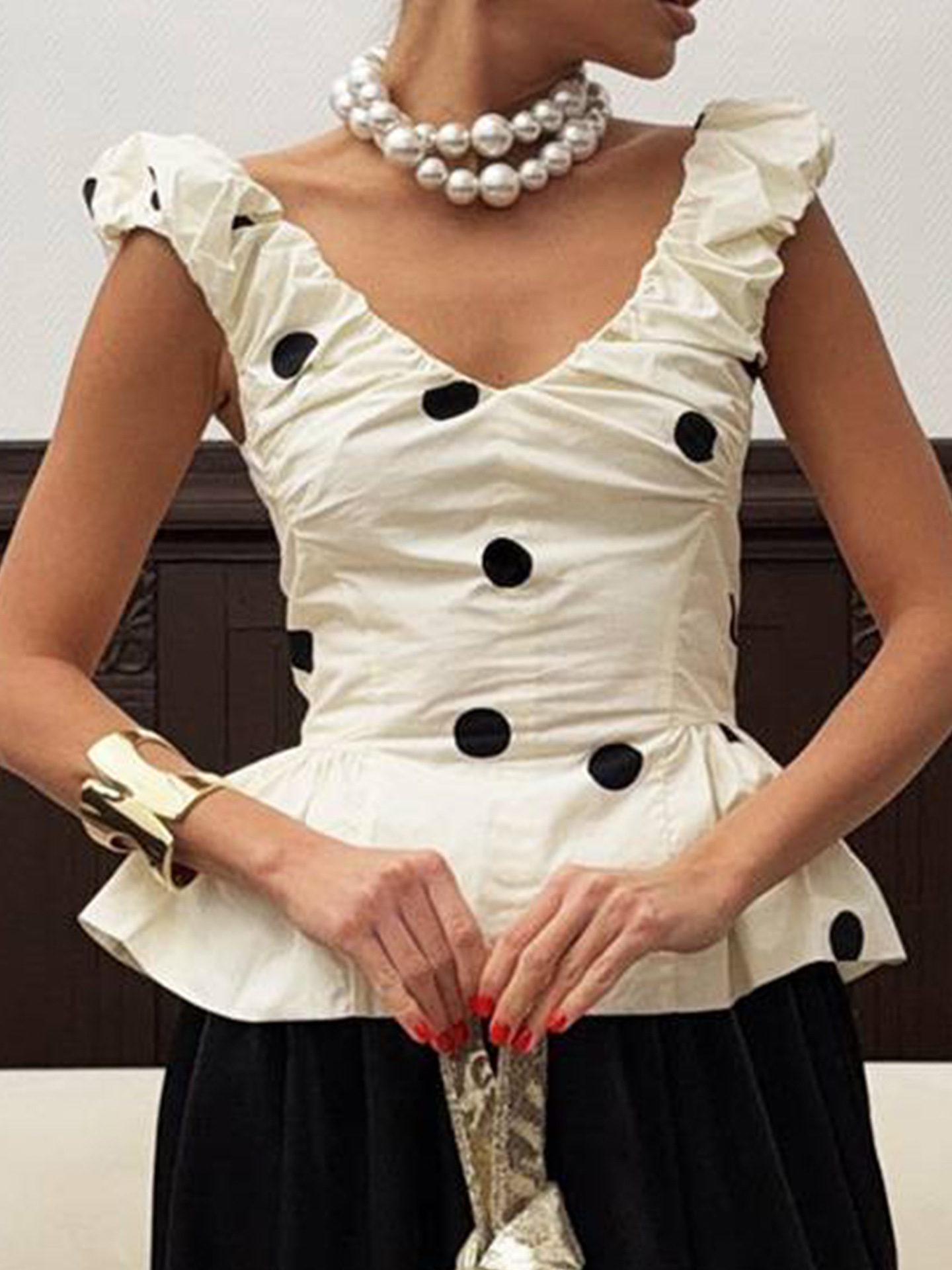 Kadın 2 Parça Puantiyeli Elbis - Midi Dress incelemesi ve fiyatı