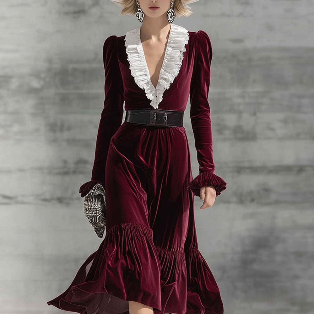 2026 Kadife Zarif Denizkızı El - Midi Dress incelemesi ve fiyatı