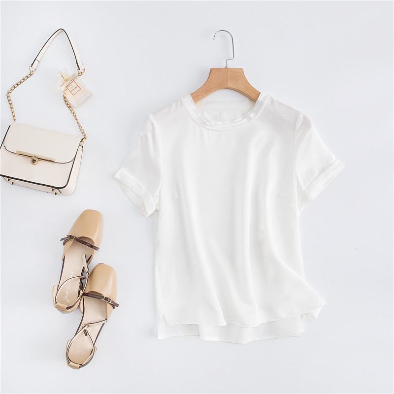 Spor Buz İpeği Kısa Kollu suni - Silk Blouse incelemesi ve fiyatı